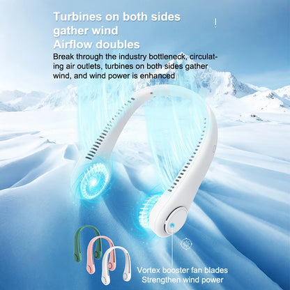 Portable Stretchable Neck Fan Hands-Free Rechargeable Cooling Fan
