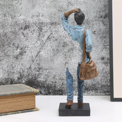 Traveler Abstract Sculpture Resin Modern Decor for Home and Office