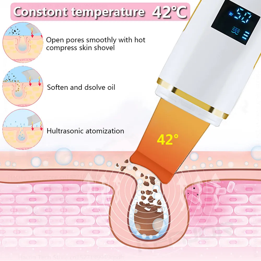 Ultrasonic Skin Scrubber Blackhead Peeling Remover