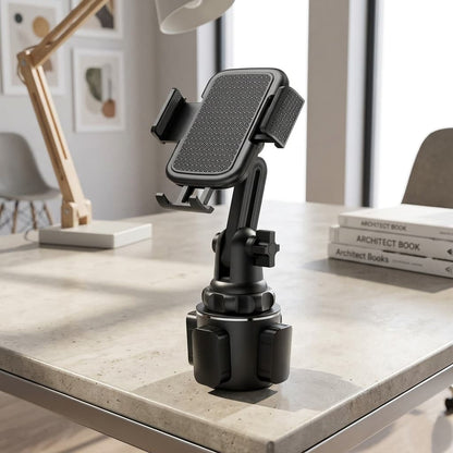Universal Cup Holder Phone Mount – 360° Rotation, Type A/B