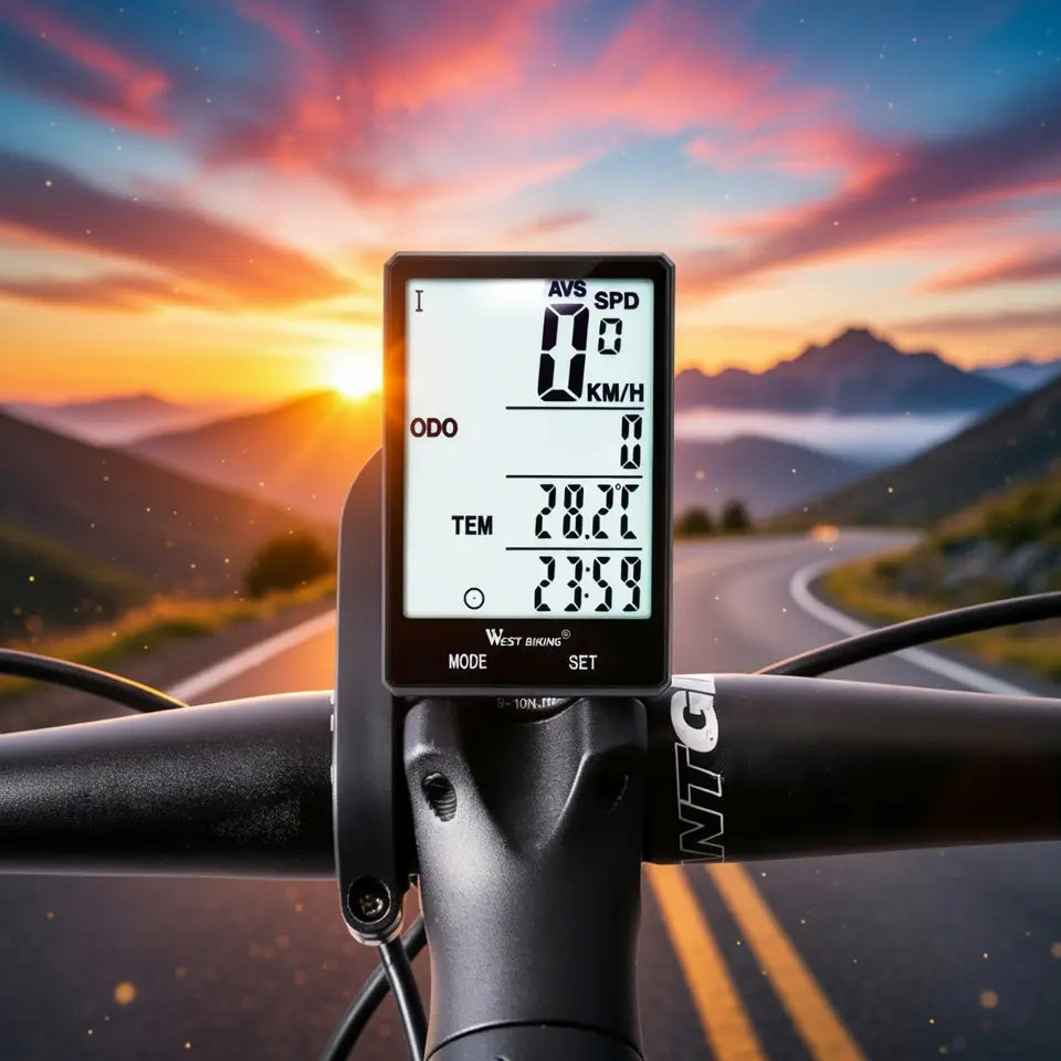 Waterproof Bicycle Speedometer – Wired/Wireless, Backlit LCD