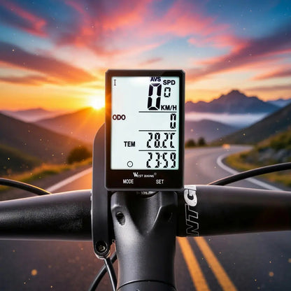 Waterproof Bicycle Speedometer – Wired/Wireless, Backlit LCD