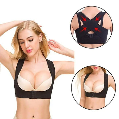 Women's Front-Close Posture Bra – X-Back Support, 2 Colors