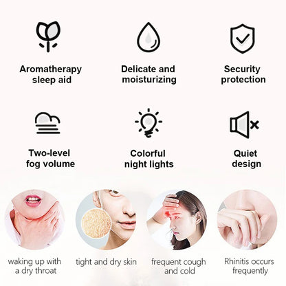 Wrought Iron Aroma Diffuser 100ml Ultrasonic Humidifier & 7-Color LED Light