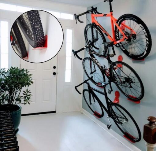 Bicycle Rack Wall Metal Hook Bicycle Mountain Bike Wall Bracket Wall Rack