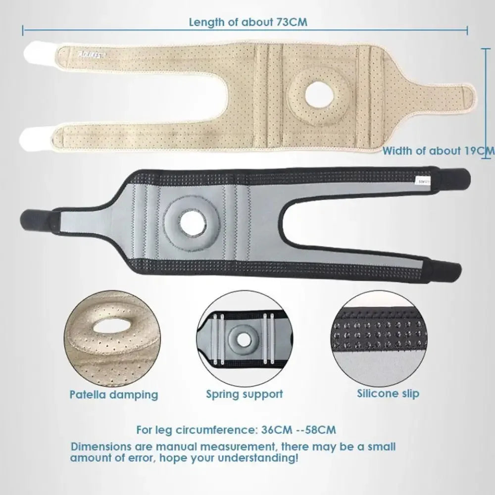 Adjustable Knee Supporter Brace - Nude Left