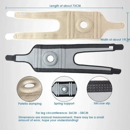 Adjustable Knee Supporter Brace - Nude Left