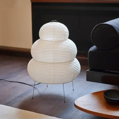 Akari Noguchi Yong Table Lamp Japanese Rice Paper Design, Handcrafted Decorative Desk Light - EU