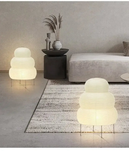 Akari Noguchi Yong Table Lamp Japanese Rice Paper Design, Handcrafted Decorative Desk Light - EU