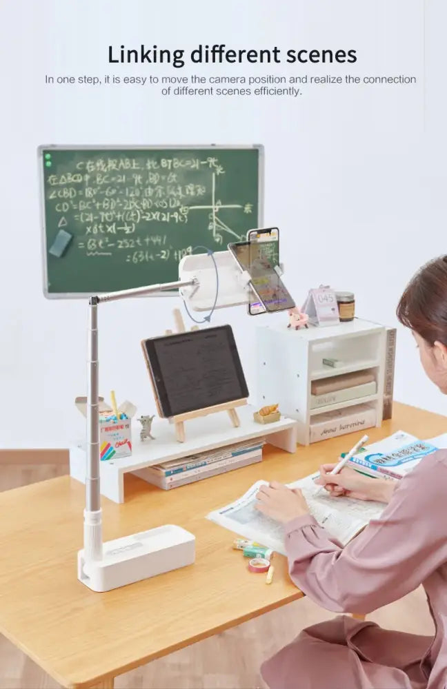 All-in-One Portable Phone Stand & Selfie Fill Light with Bluetooth Remote