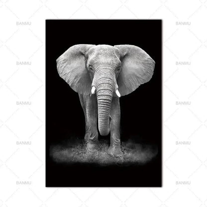 Animal Canvas Wall Art - 20cmx30cm / Elephant