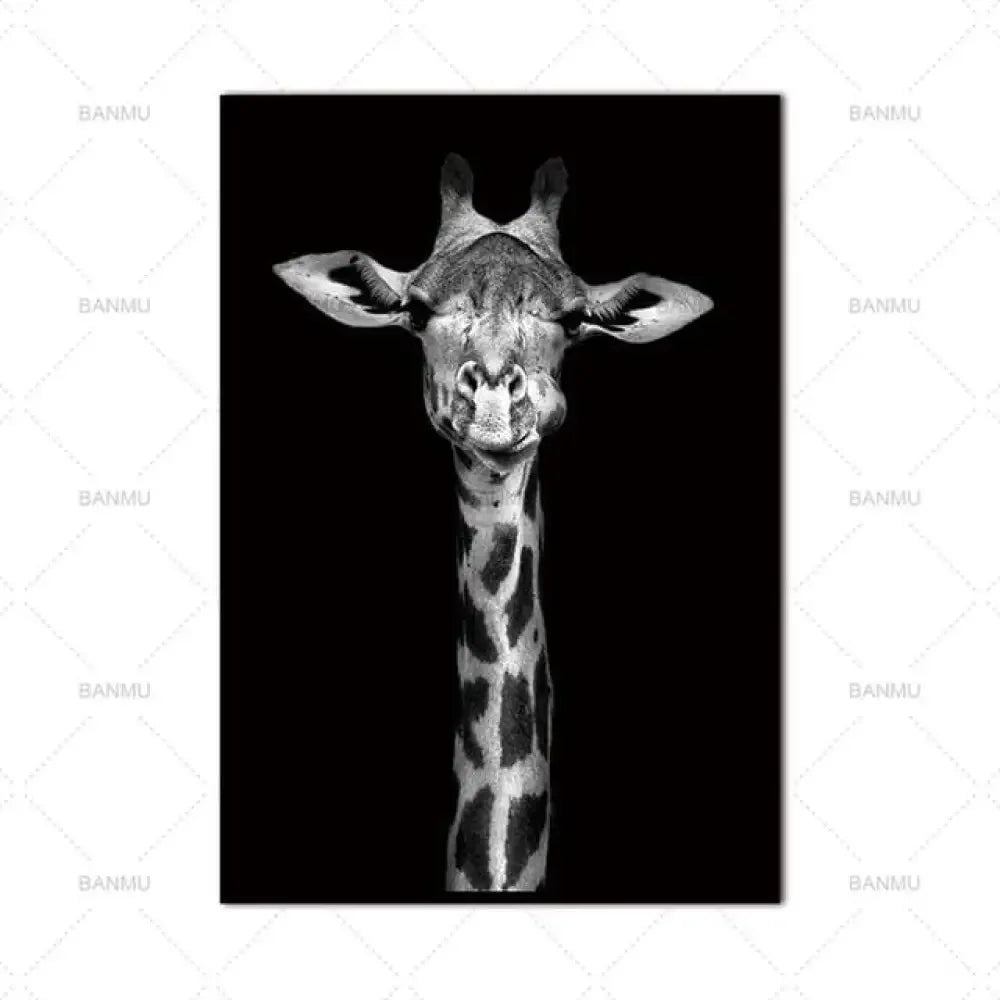 Animal Canvas Wall Art - 20cmx30cm / Giraffe
