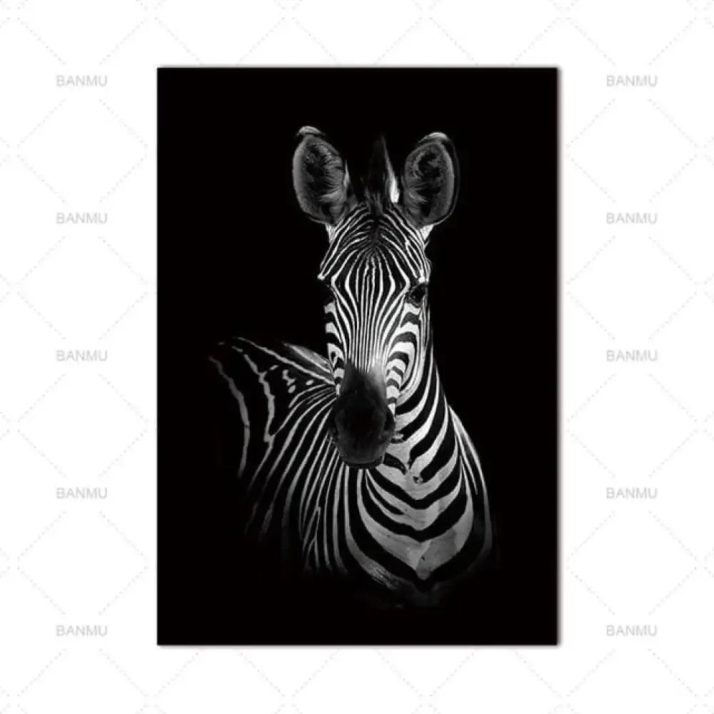 Animal Canvas Wall Art - 20cmx30cm / Zebra