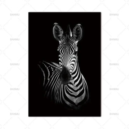 Animal Canvas Wall Art - 20cmx30cm / Zebra