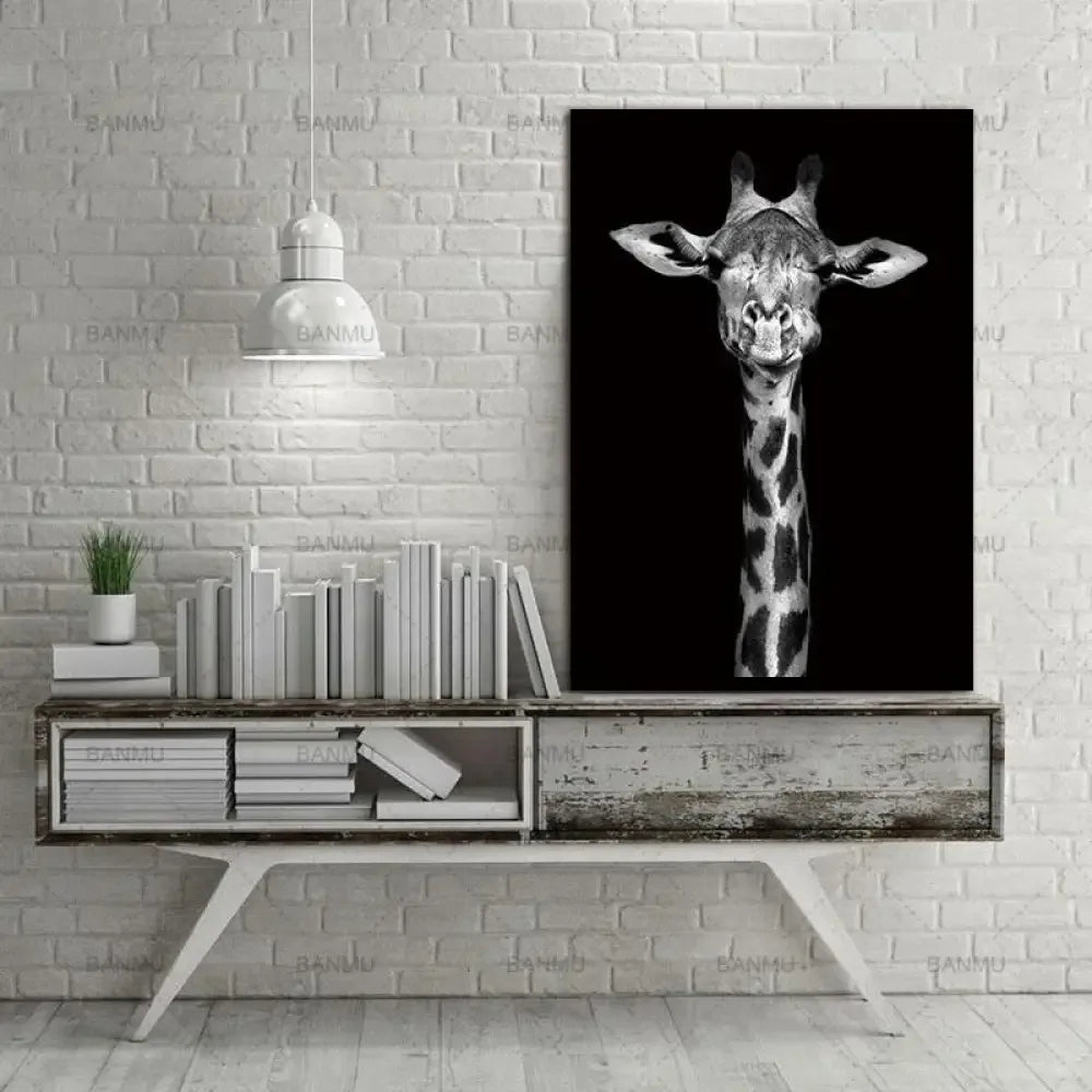 Animal Canvas Wall Art - 20cmx30cm / Giraffe