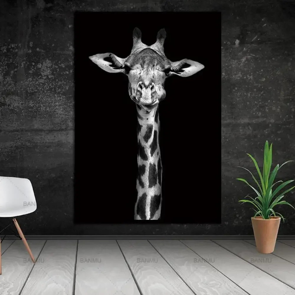 Animal Canvas Wall Art - 20cmx30cm / Giraffe