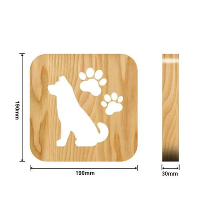 Animal Paw Print Night Light - Dog