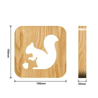 Animal Paw Print Night Light - Squirrel