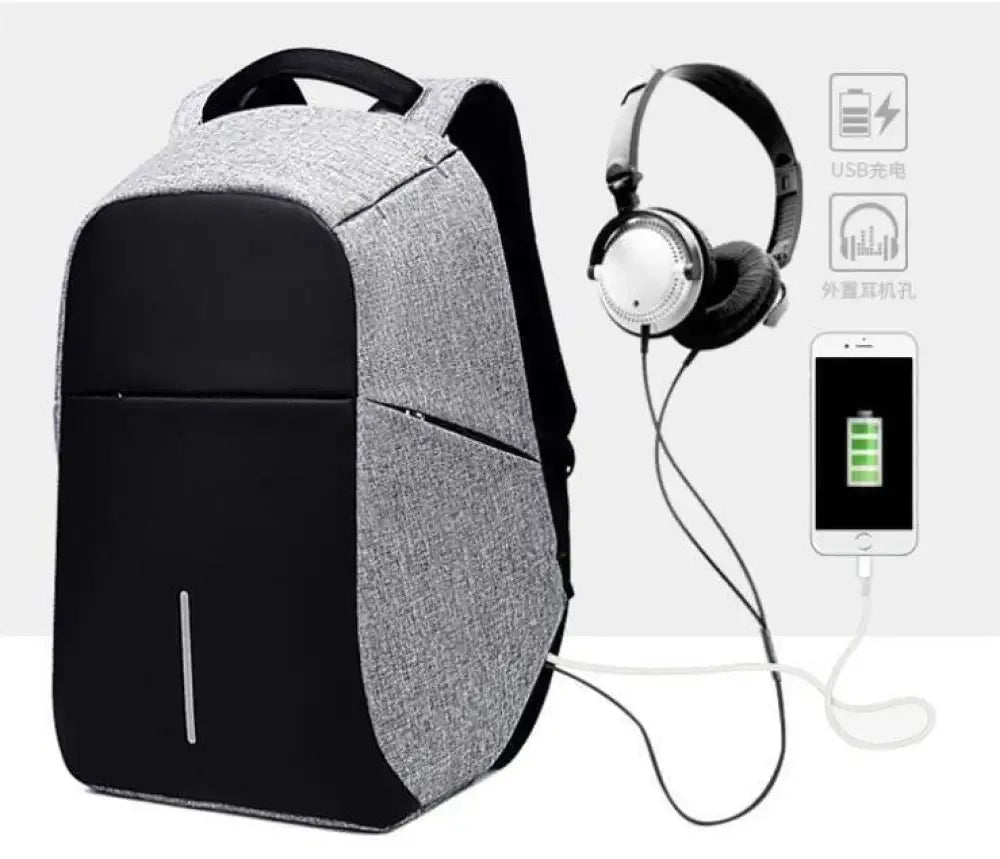 Anti Theft Backpack - Secure Travel Backpack - Black