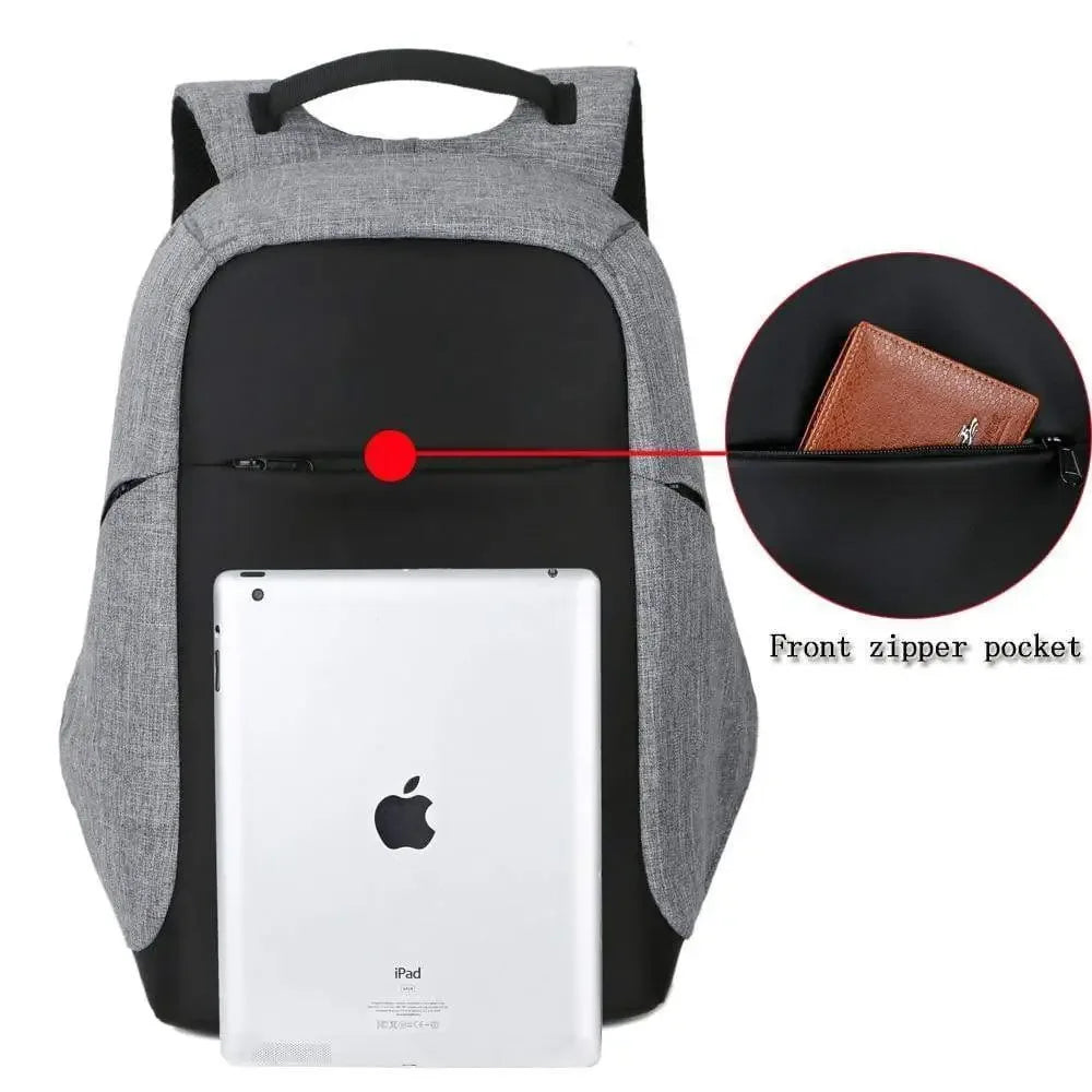 Anti Theft Backpack - Secure Travel Backpack - Black