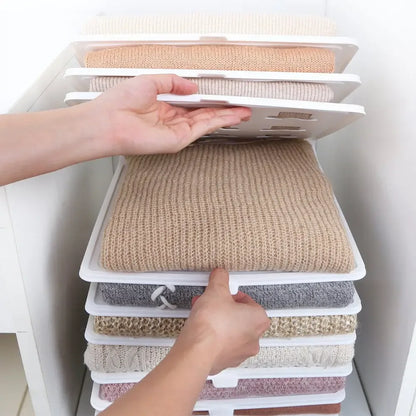 Anti-Wrinkle Folding Clothes Board Wardrobe Storage Organizer