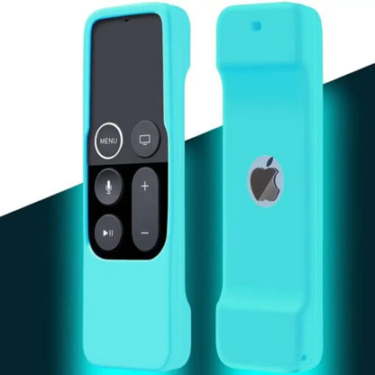 Apple TV 4K/ 4th Gen Remote Light Weight Anti-Slip Shock Proof Silicone Cover - Blue Glow