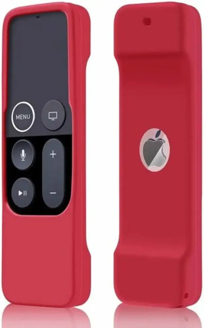 Apple TV 4K/ 4th Gen Remote Light Weight Anti-Slip Shock Proof Silicone Cover - Red