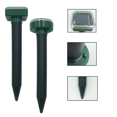 2Pcs Solar Electronic Snake Repeller