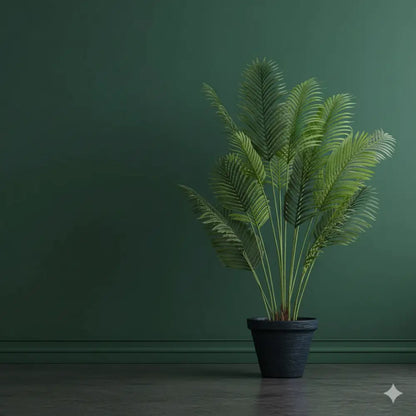 Artificial Tropical Palm Tree  Detachable Trunks, Realistic Leaves & Cement Base