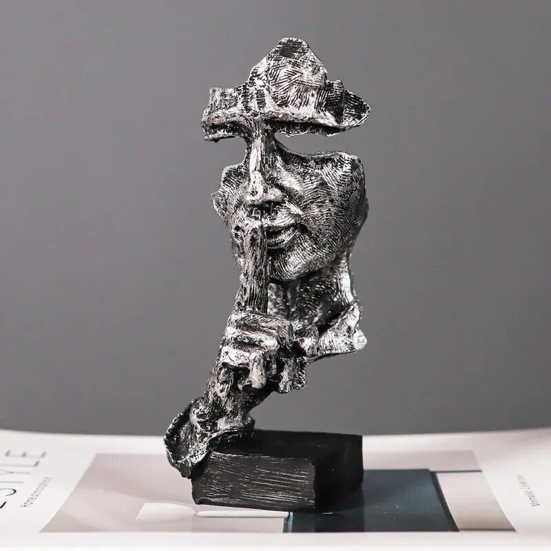 ARTLOVIN Vintage Thinker Figurine Abstract Face Art Sculpture