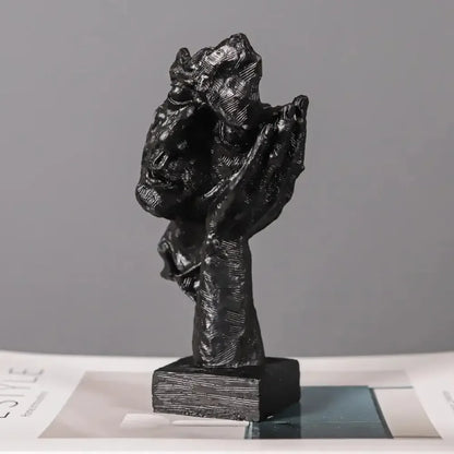 ARTLOVIN Vintage Thinker Figurine Abstract Face Art Sculpture - A -white