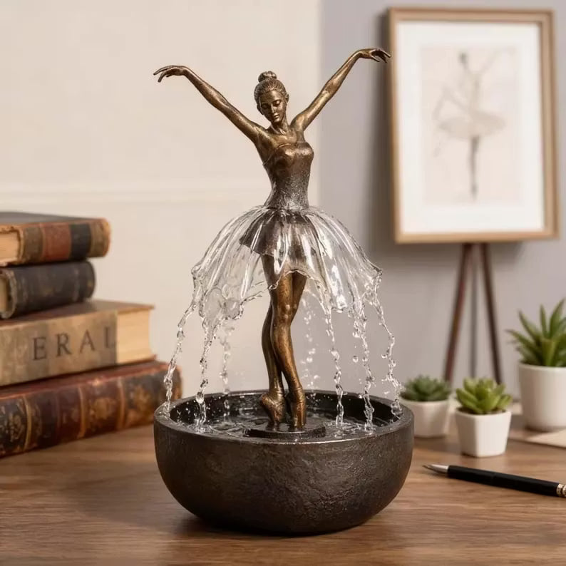 🔥Limited Time Deal - Ballet Dancer Tabletop Water Fountain