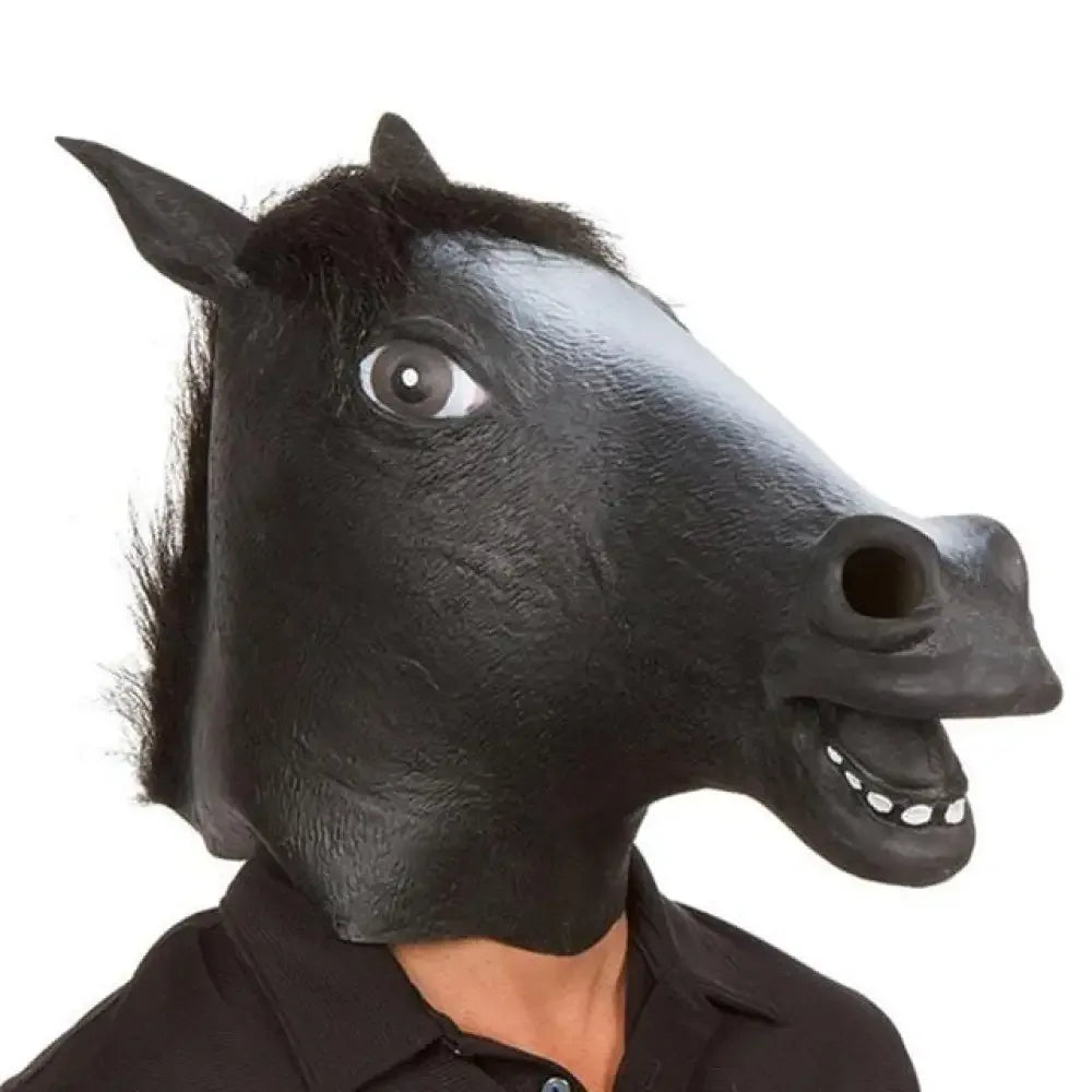 Beastly Animal Head Mask - Black Horse