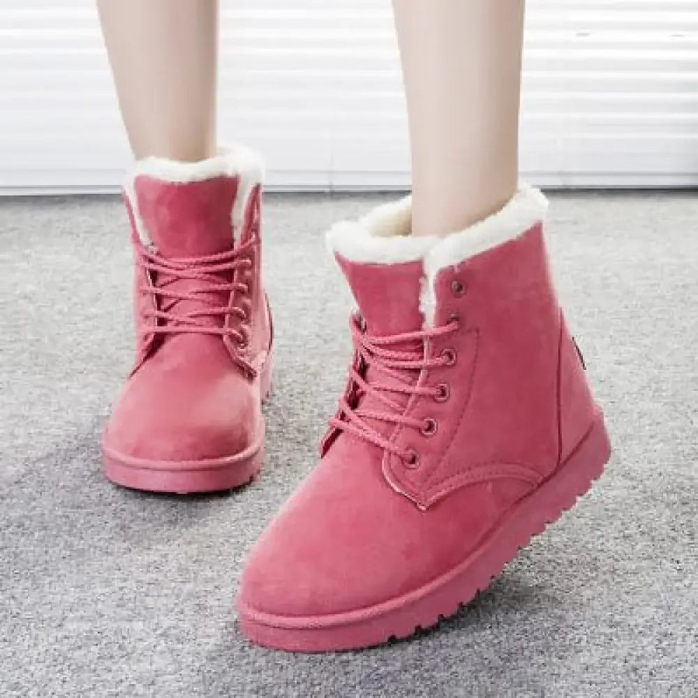 Best Women's Snow Boots Winter Warm Shoes - Beige / 4.5