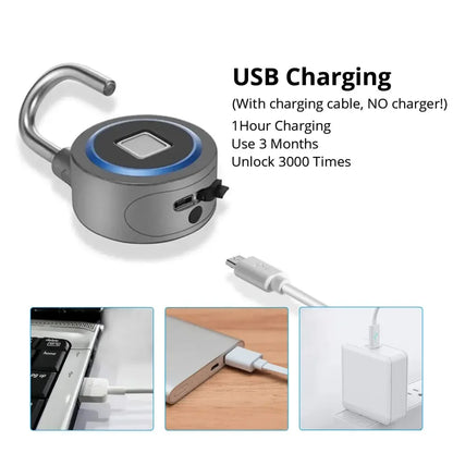 Biometric Fingerprint Thumb Print Padlock - 
