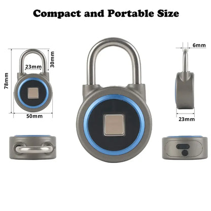 Biometric Fingerprint Thumb Print Padlock - 