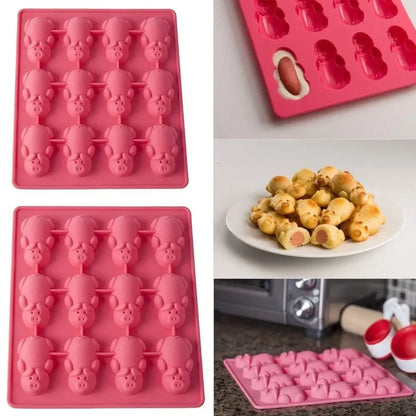 Blanket Piggies Silicone Mold - Red