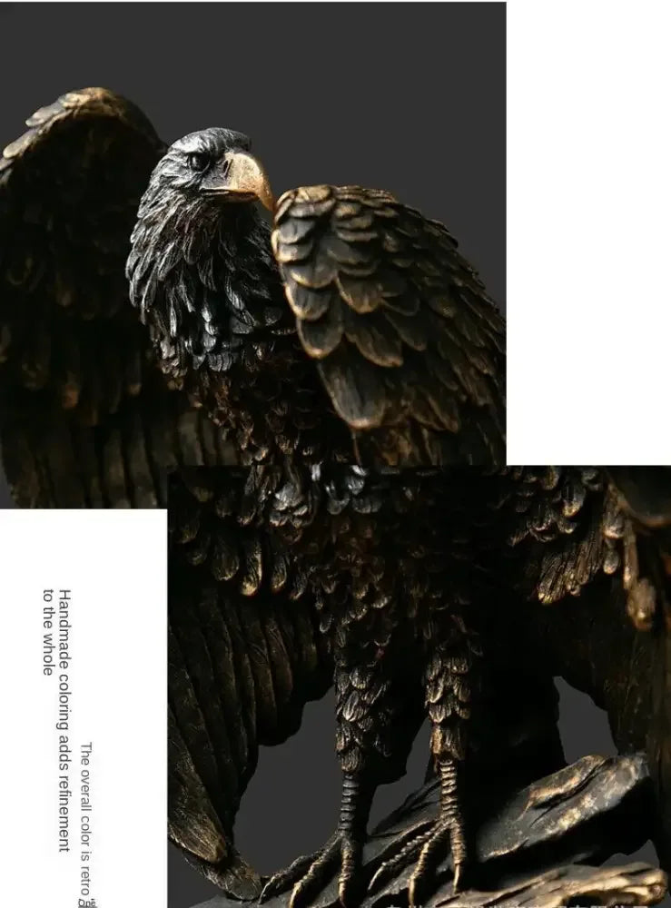 Bronze Resin Eagle Collectible Decorative Eagle Statue - Eagle