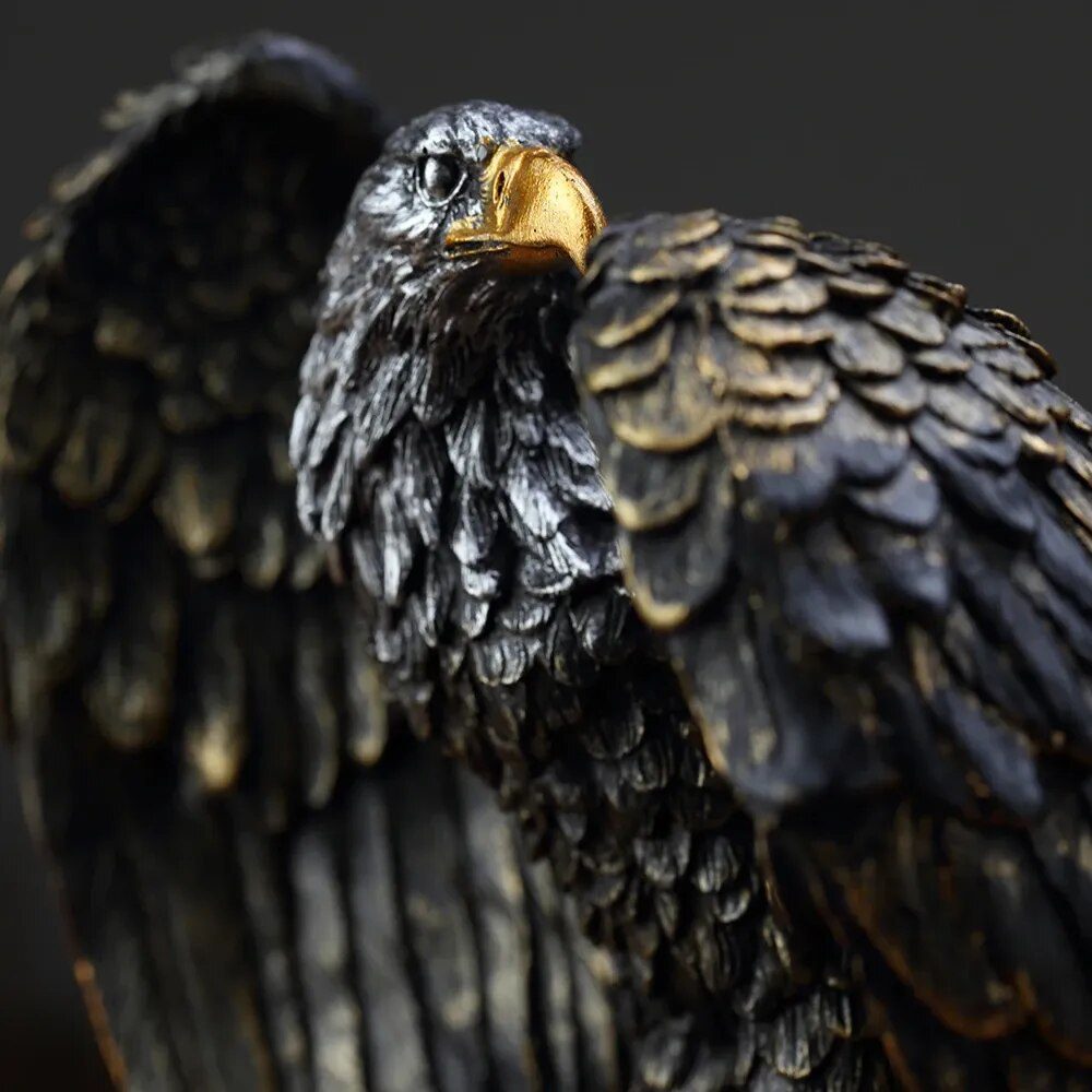 Bronze Resin Eagle Collectible Decorative Eagle Statue