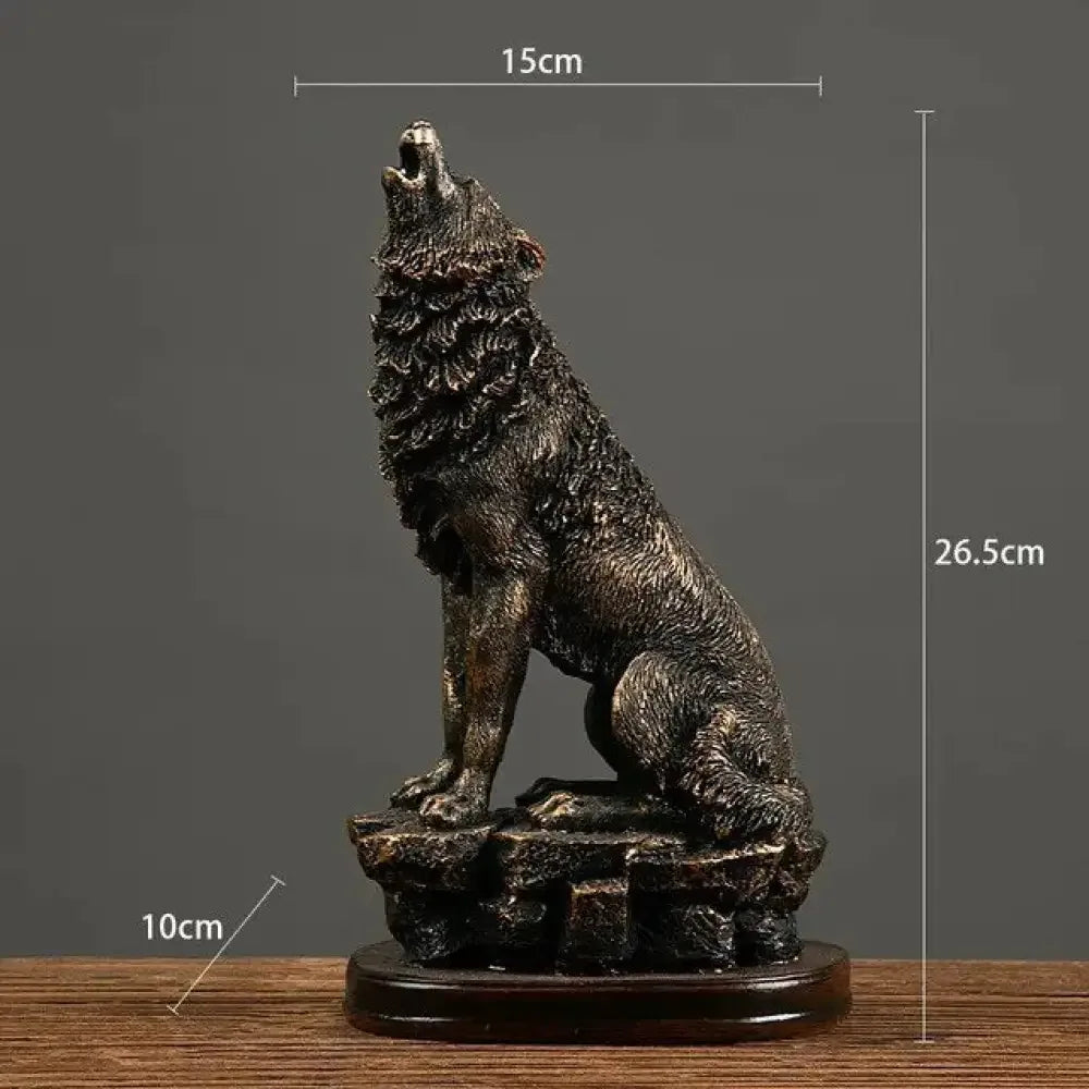 Bronze Resin Eagle Collectible Decorative Eagle Statue - Wolf king