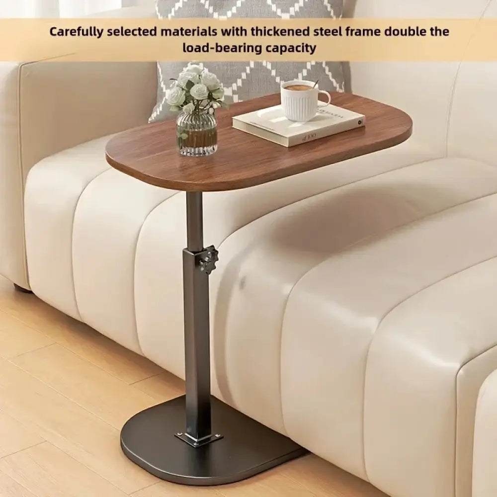 C-Shape Liftable & Reversible Side Table Modern Laptop Desk, Coffee Table, & Nightstand