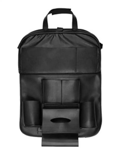 Car Organizing Seat Saver Backrest Storage Bag - Black