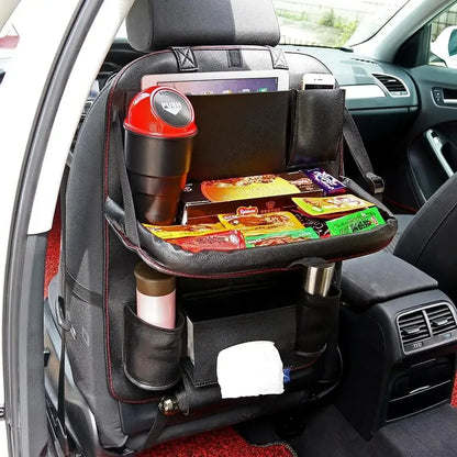 Car Organizing Seat Saver Backrest Storage Bag - Brown