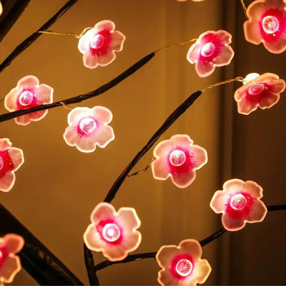 Cherry Blossom Tree Night Light Artificial Bonsai LED Lamp with Touch Switch - Plum blossom