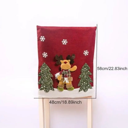 Christmas Chair Covers - elk tree