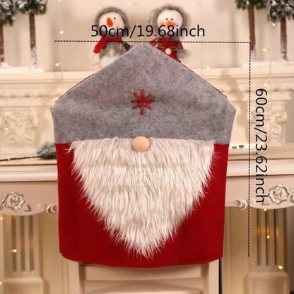 Christmas Chair Covers - grey faceless