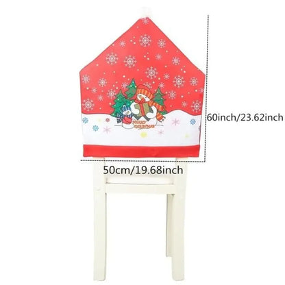 Christmas Chair Covers - new red snowman