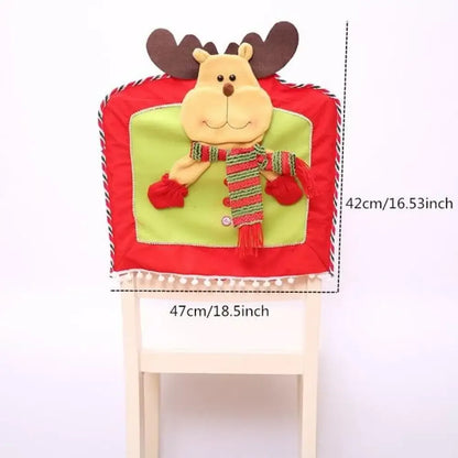Christmas Chair Covers - scarf elk