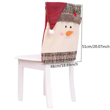 Christmas Chair Covers - snowflower snowman