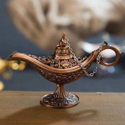 Classic Rare Hollow Legend Aladdin Magic Genie Lamps Incense Burners Retro
